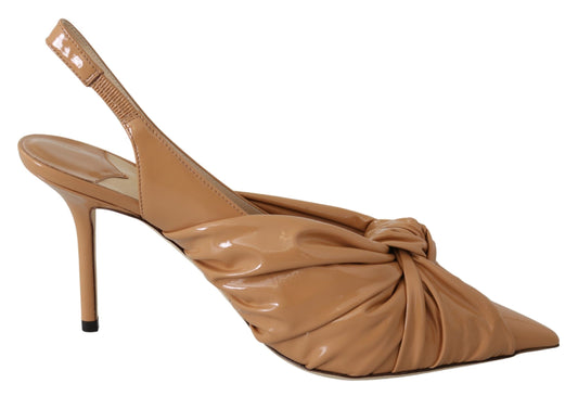 Elegant Pointed Toe Leather Pumps Shoes Jimmy Choo