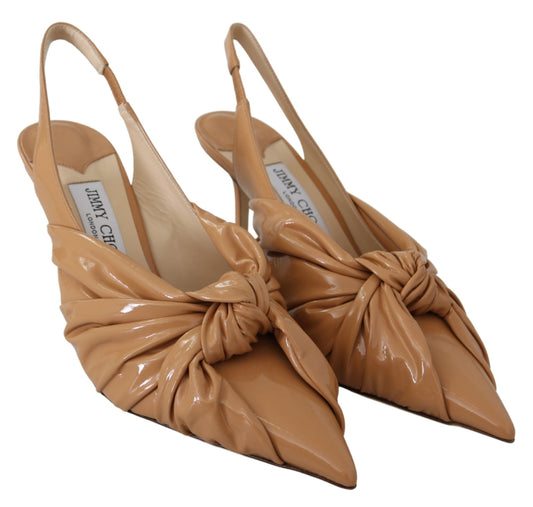 Elegant Pointed Toe Leather Pumps Shoes Jimmy Choo