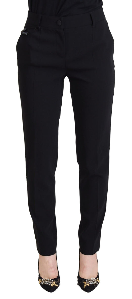 Black High Waist Women Pants Dolce & Gabbana