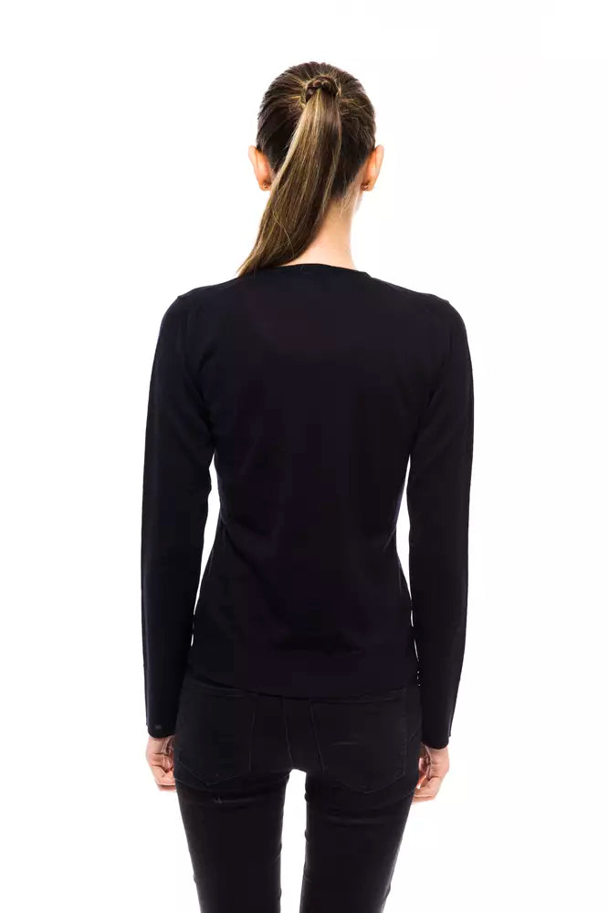 Blue Wool Women Sweater Knitwear Montana Blu