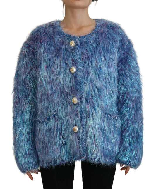 Multicolor Polyester Fringes Coat Jacket Coats Dolce & Gabbana