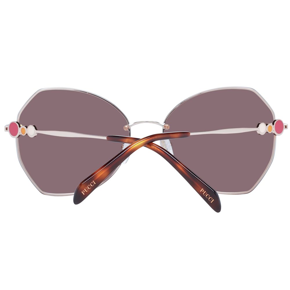 Rose Gold Metal Sunglasses Sunglasses Emilio Pucci