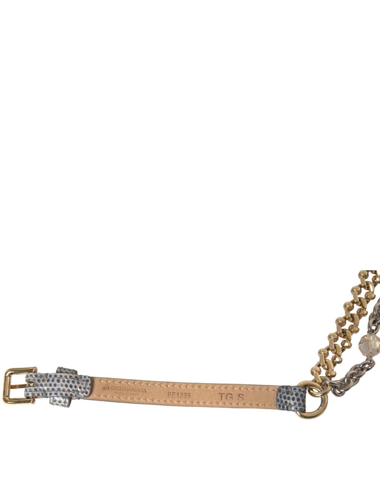 Blue Braided Gold Brass Chain Waist Belt Belt Dolce & Gabbana