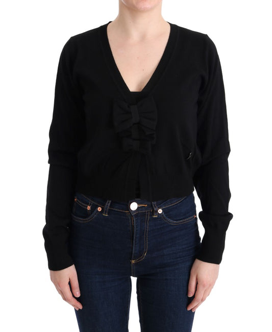 Black Wool Blouse Sweater Knitwear MARGHI LO'