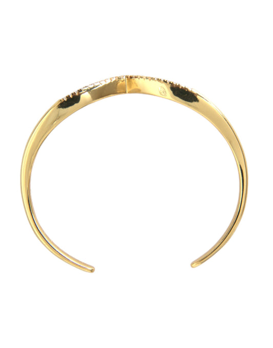 Arched Wing Cuff Skyfall Gold CZ 925 Bracelet Jewelry Nialaya