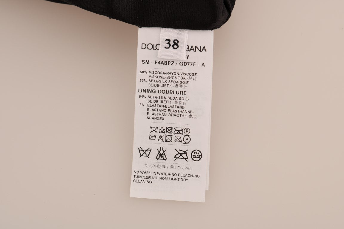 Brown Leopard Print Silk A-Line Skirt Skirts Dolce & Gabbana