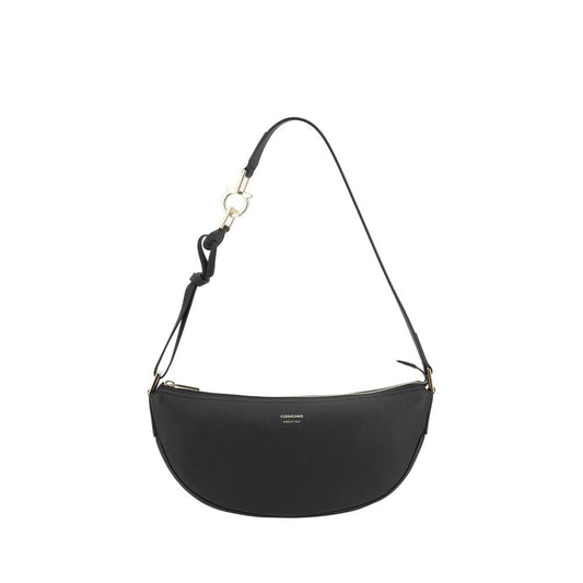 Black Calf Leather Bos Taurus Shoulder Bag Bags Ferragamo