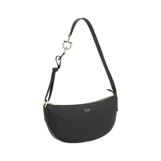Black Calf Leather Bos Taurus Shoulder Bag Bags Ferragamo
