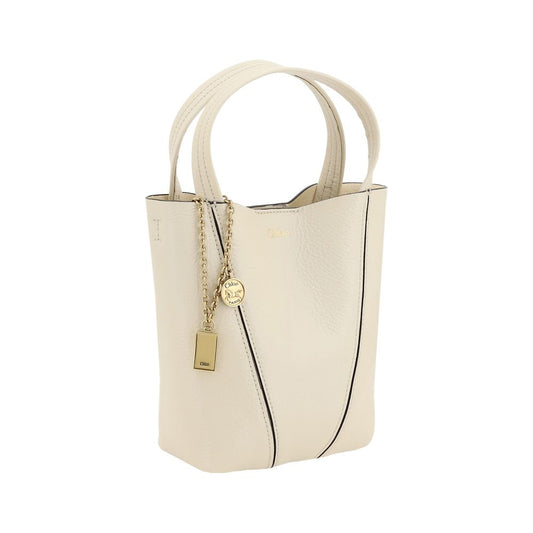 Beige Calf Leather Bos Taurus Shoulder Bag Bags Chloé