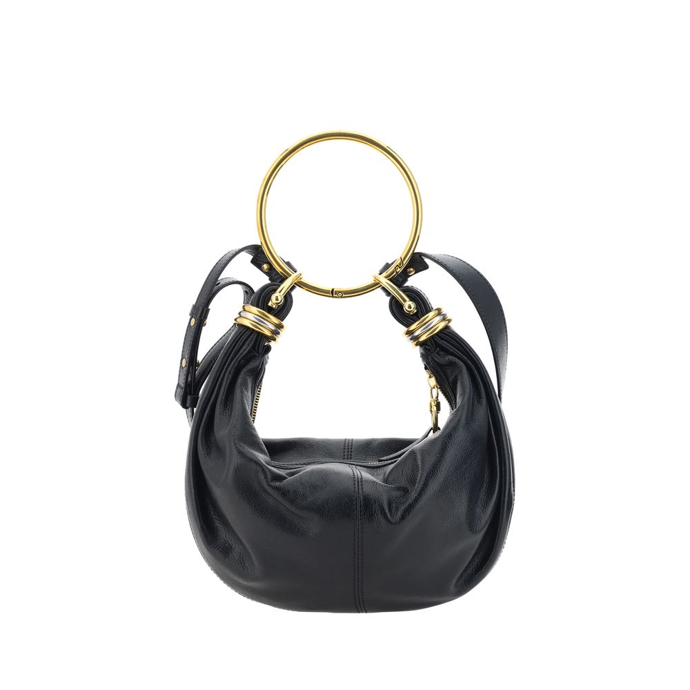 Black Calf Leather Bos Taurus Handbag Bags Chloé