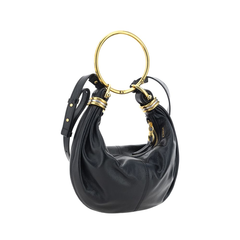 Black Calf Leather Bos Taurus Handbag Bags Chloé