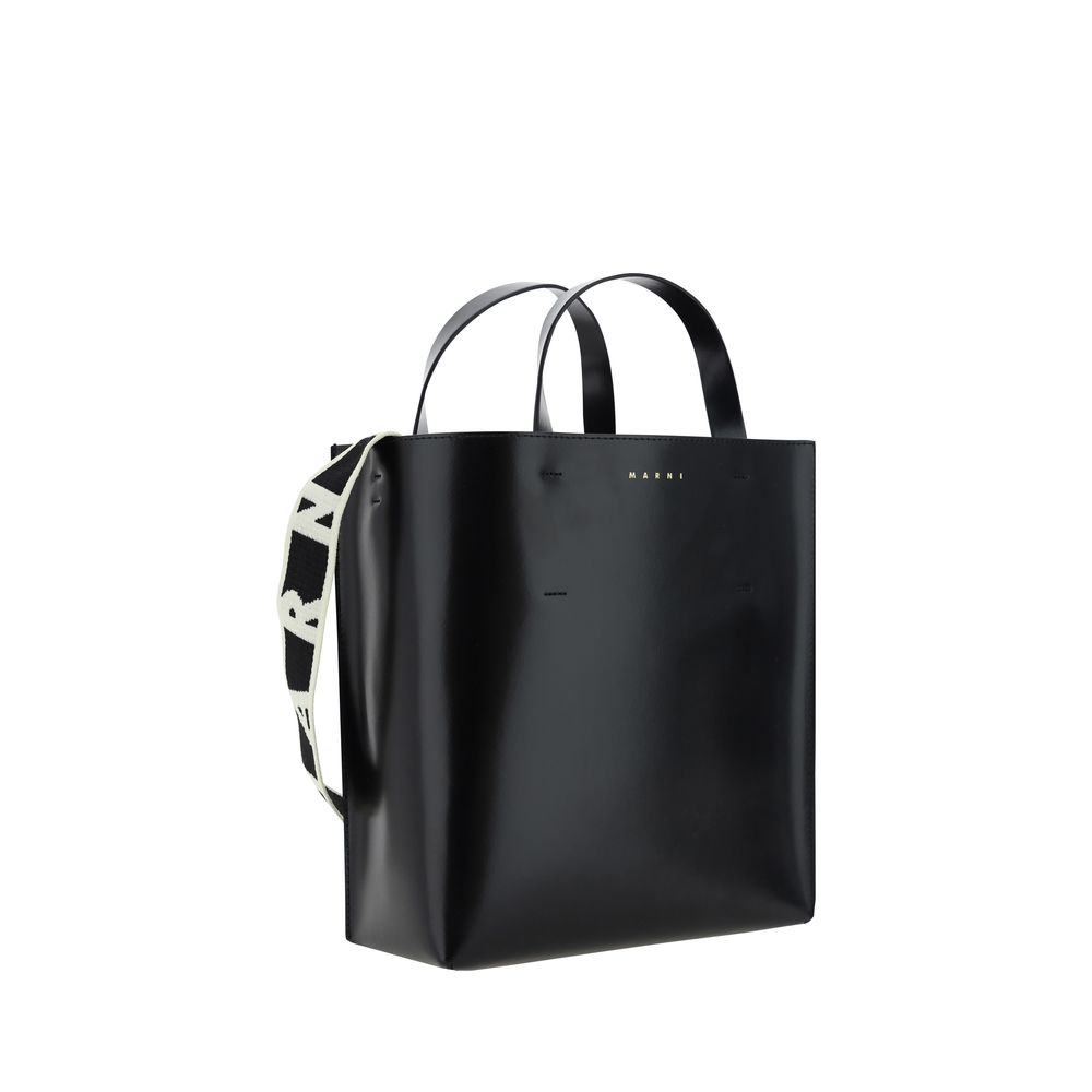 Black Calf Leather Bos Taurus Handbag Bags Marni