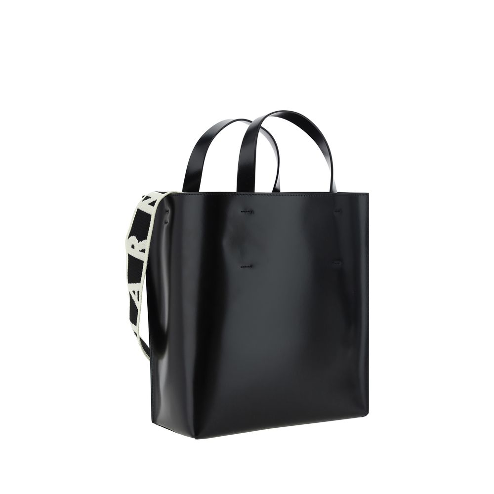 Black Calf Leather Bos Taurus Handbag Bags Marni