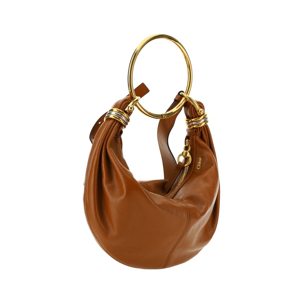 Brown Calf Leather Bos Taurus Handbag Bags Chloé