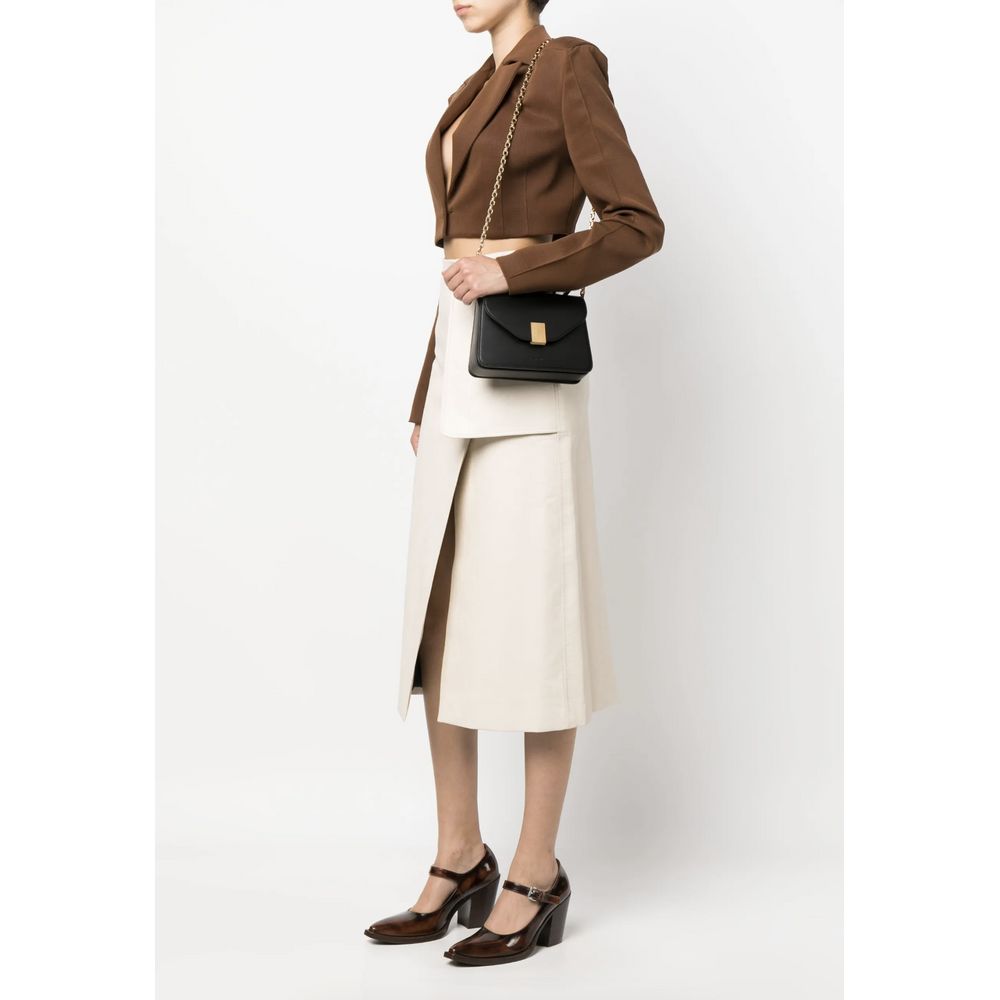 Black Leather Handbag Bags Lanvin