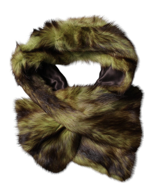 Multicolor Fur Shawl Neck Wrap Cover Collar Scarf Scarve Dolce & Gabbana