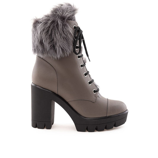 Beige Eco Leather Lace-Up Boots Shoes Giuseppe Zanotti