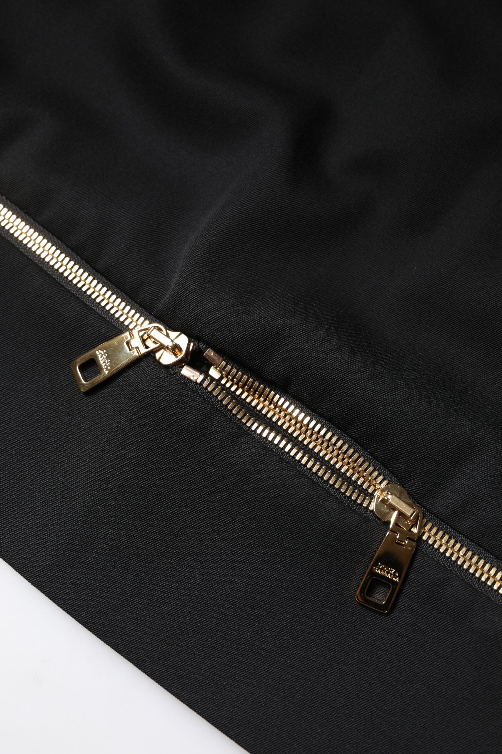 Black Virgin Wool High Waisted Mini Skirt Skirts Dolce & Gabbana