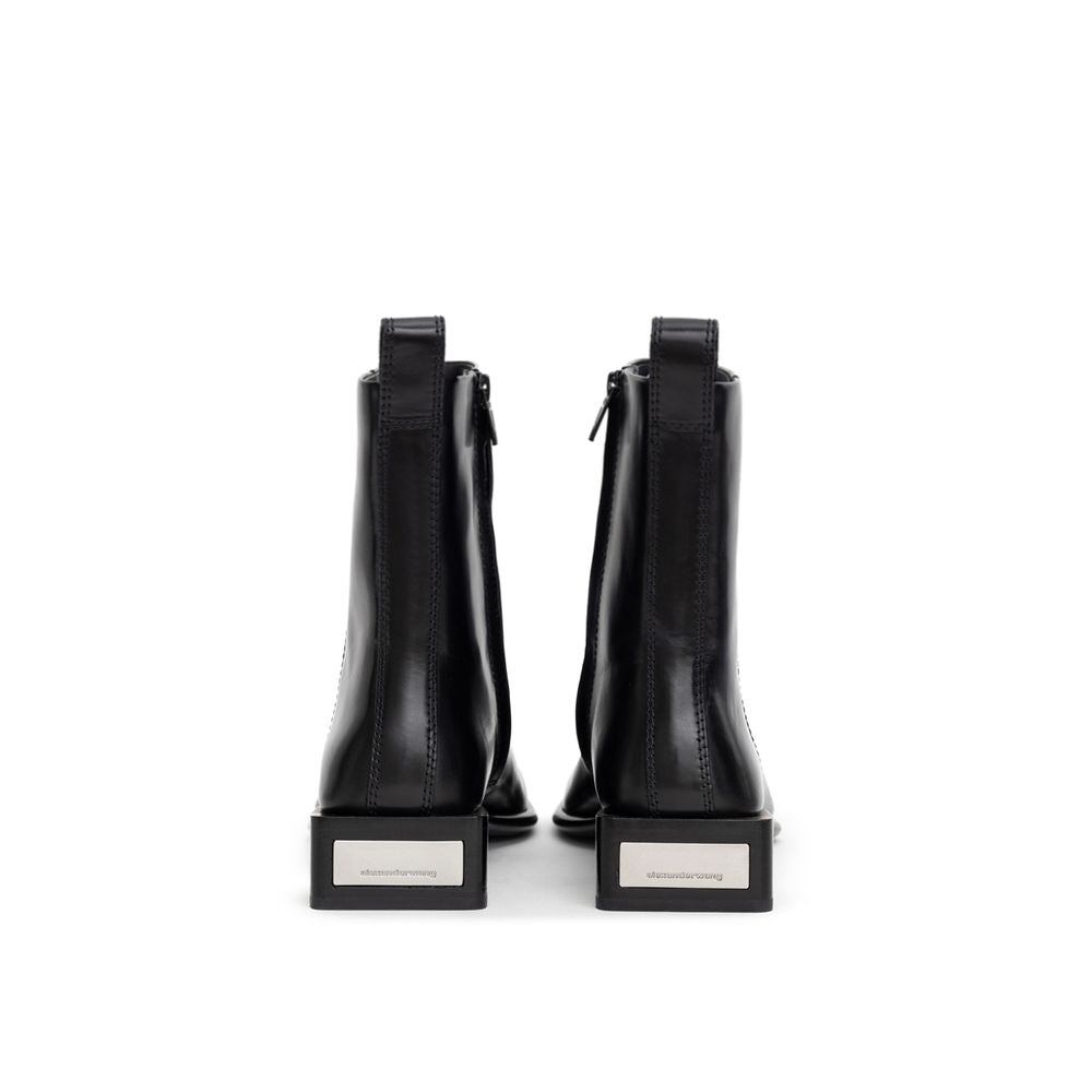 Black Leather Ankle Boots Shoes Alexander Wang