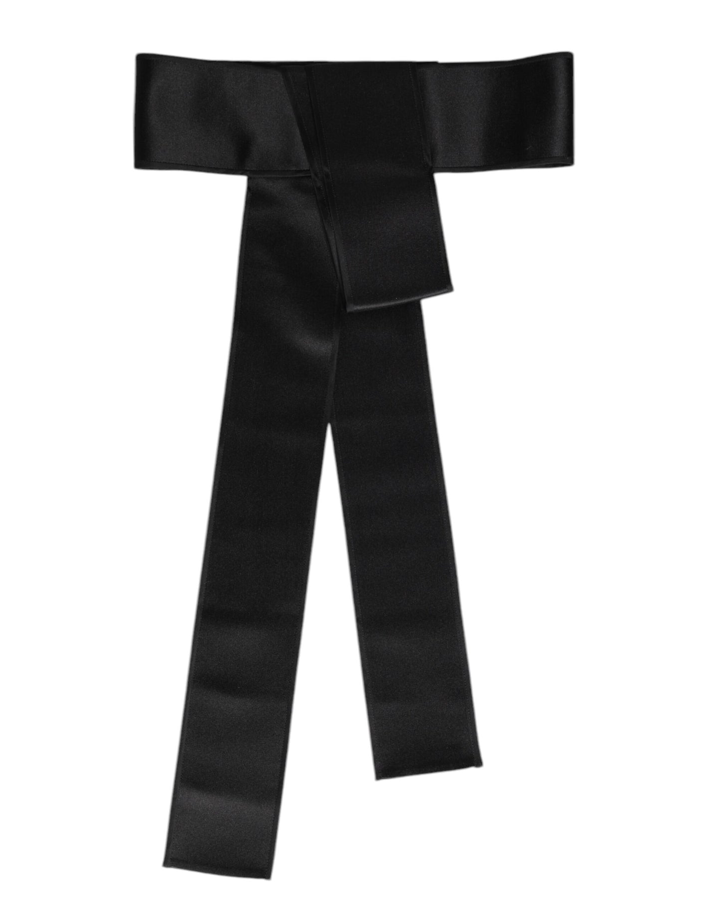 Black Satin Wide Waist Belt Dolce & Gabbana