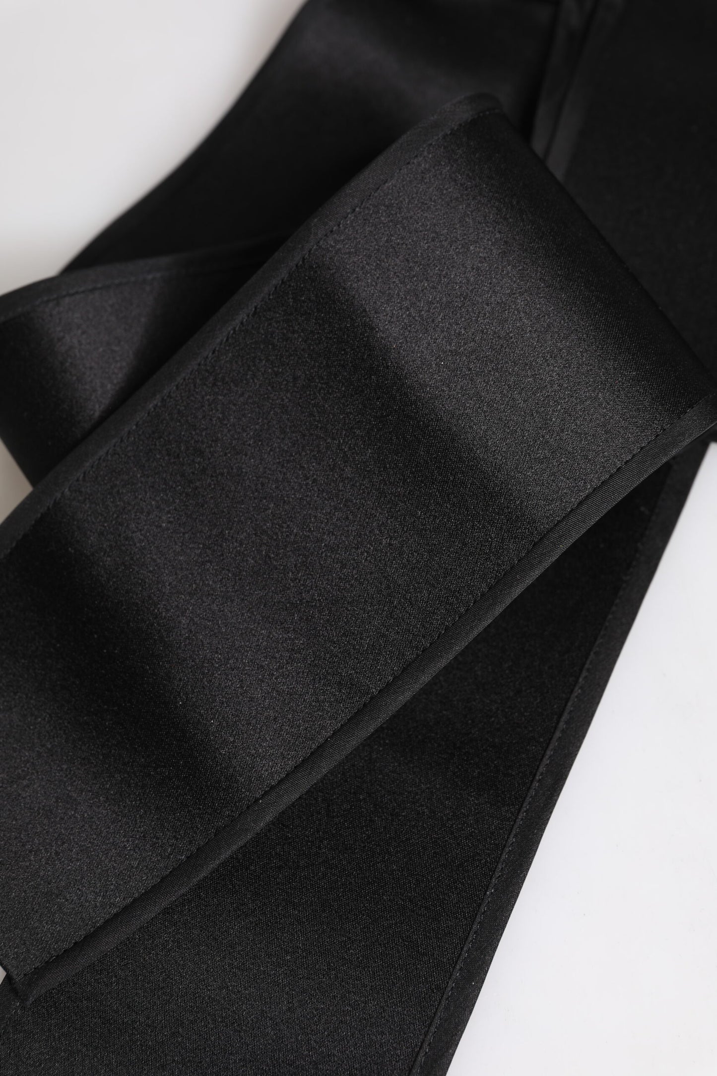 Black Satin Wide Waist Belt Dolce & Gabbana