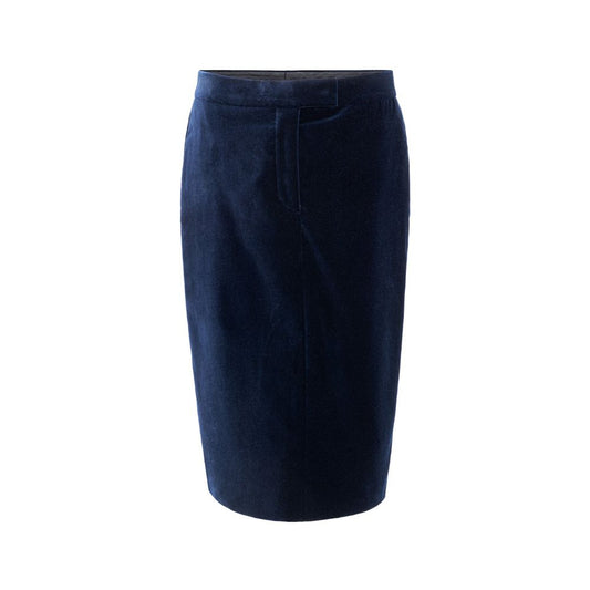 Blue Cotton Midi Skirt Skirts Tom Ford