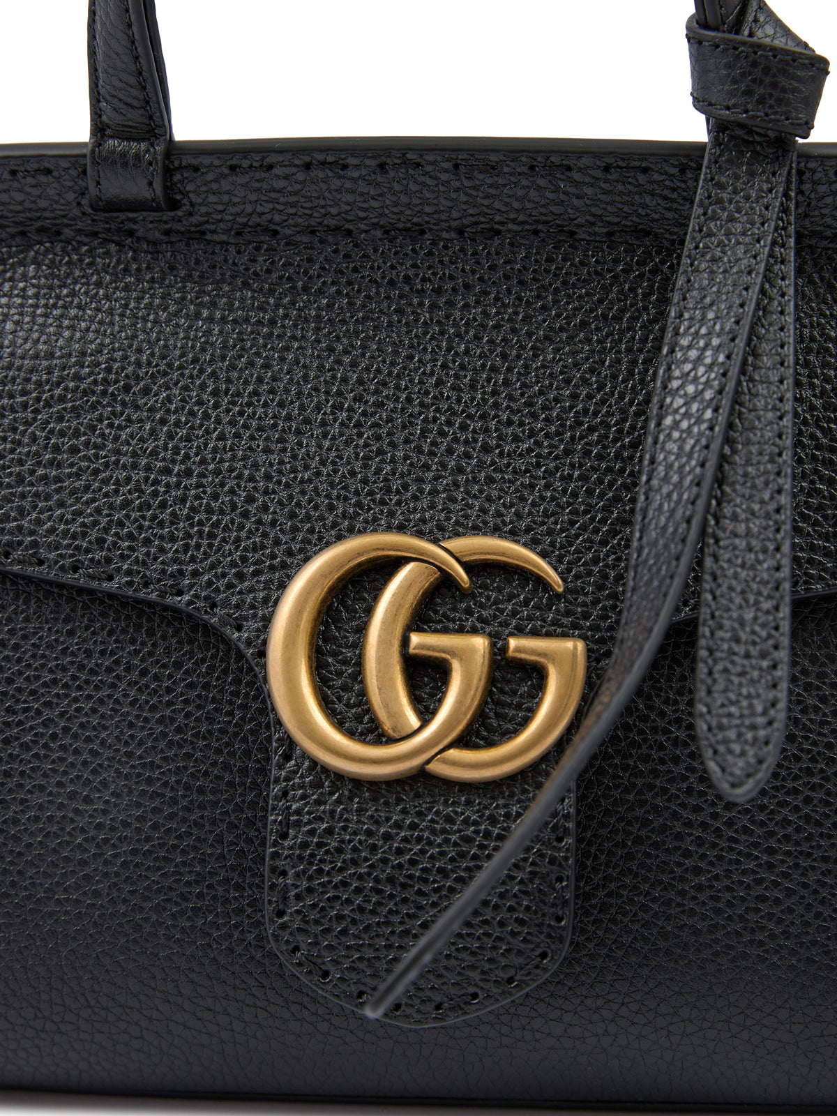 Black Leather GG Marmont Handbag Bags Gucci