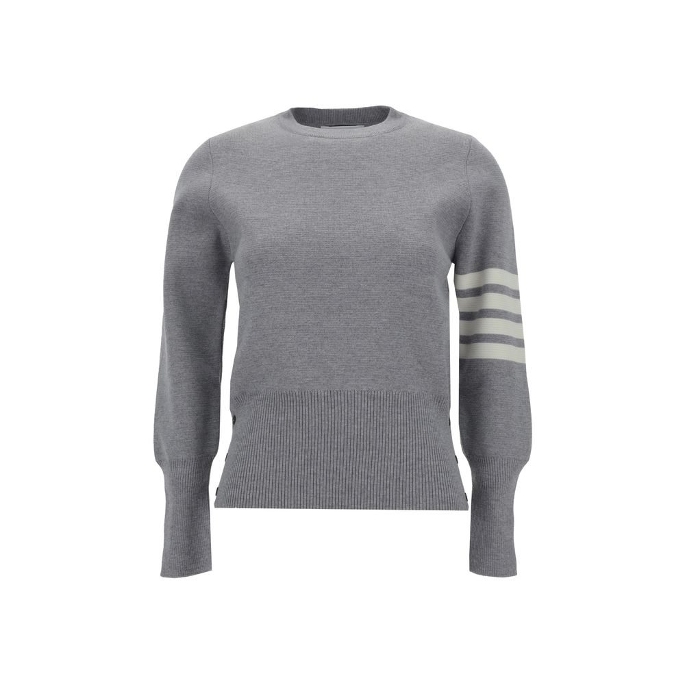 Gray Fleece Wool Sweatshirt Knitwear Thom Browne