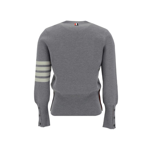 Gray Fleece Wool Sweatshirt Knitwear Thom Browne