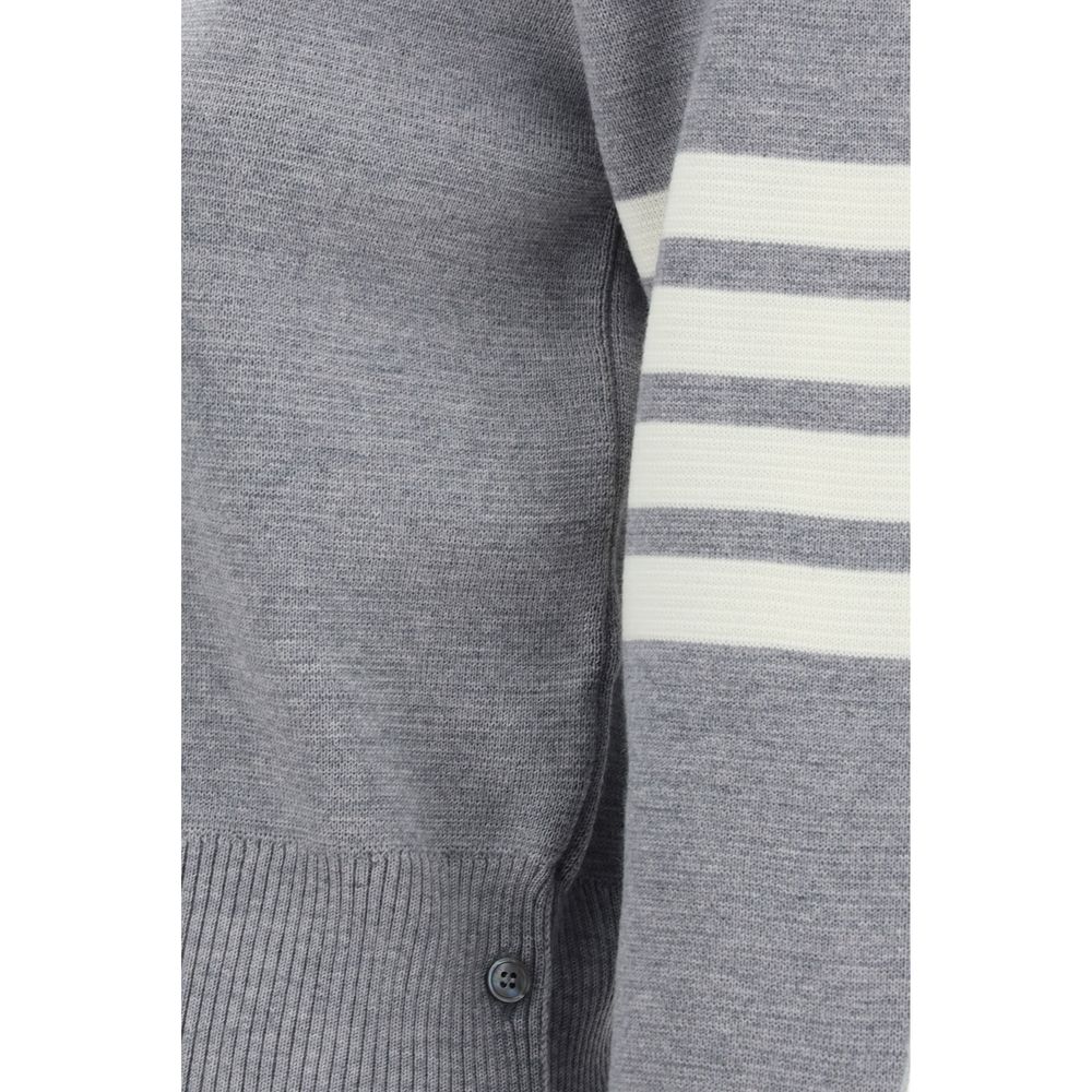 Gray Fleece Wool Sweatshirt Knitwear Thom Browne