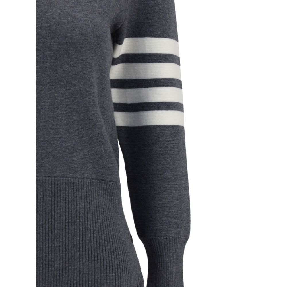 Gray Fleece Wool Sweatshirt Knitwear Thom Browne