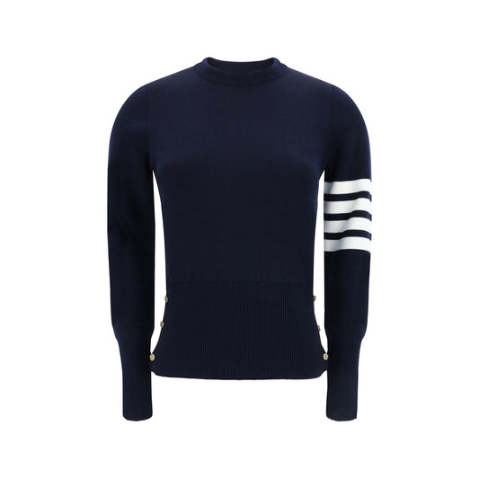 Blue Fleece Wool Sweatshirt Knitwear Thom Browne