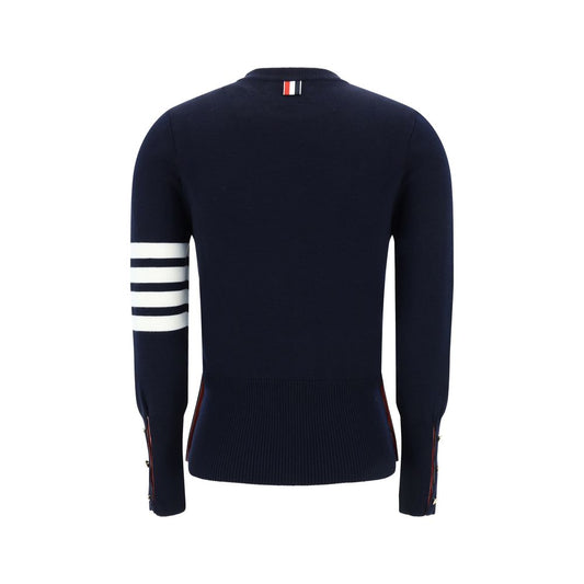 Blue Fleece Wool Sweatshirt Knitwear Thom Browne