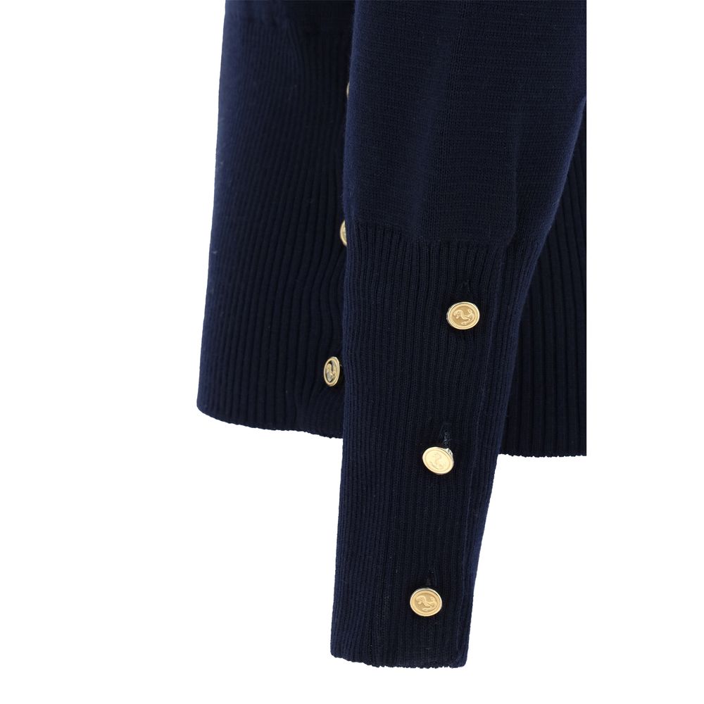 Blue Fleece Wool Sweatshirt Knitwear Thom Browne