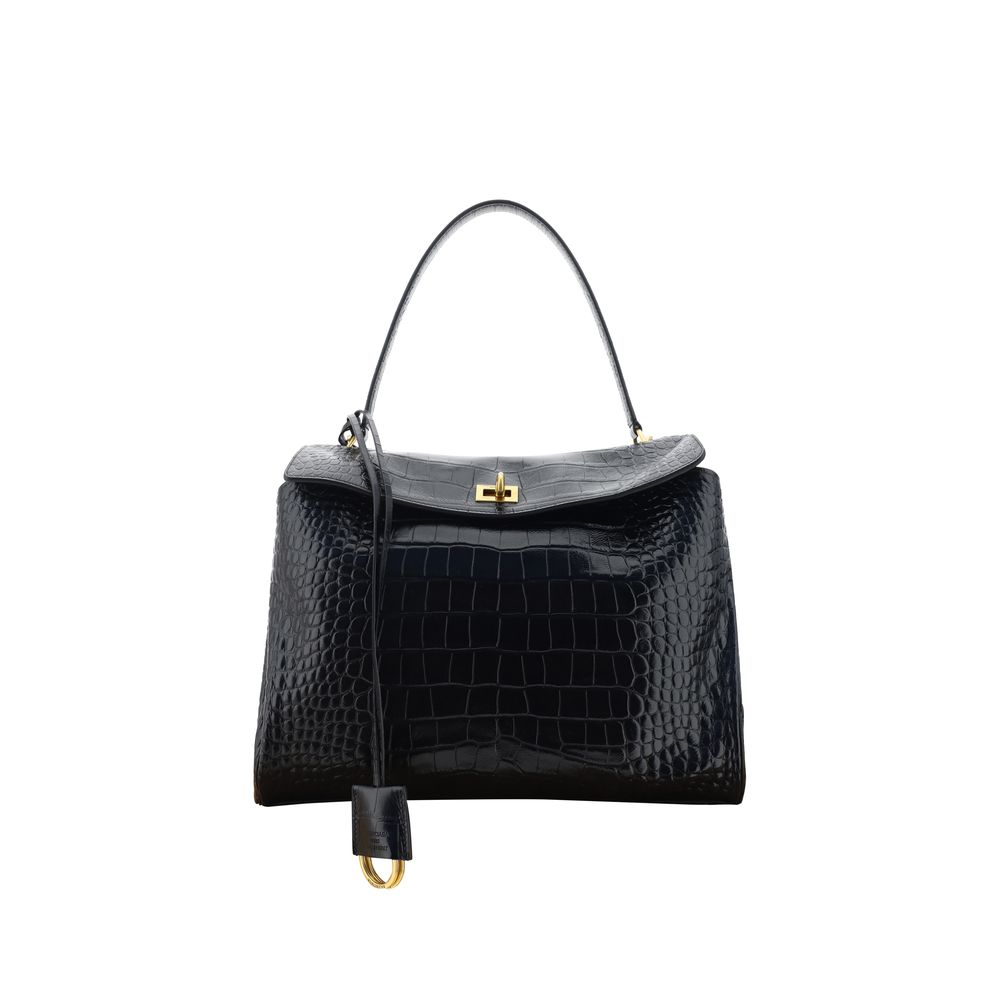 Black Calf Leather Bos Taurus Handbag Bags Balenciaga