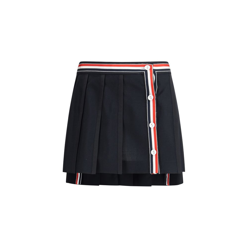 Black Wool Mini Skirt Skirts Thom Browne
