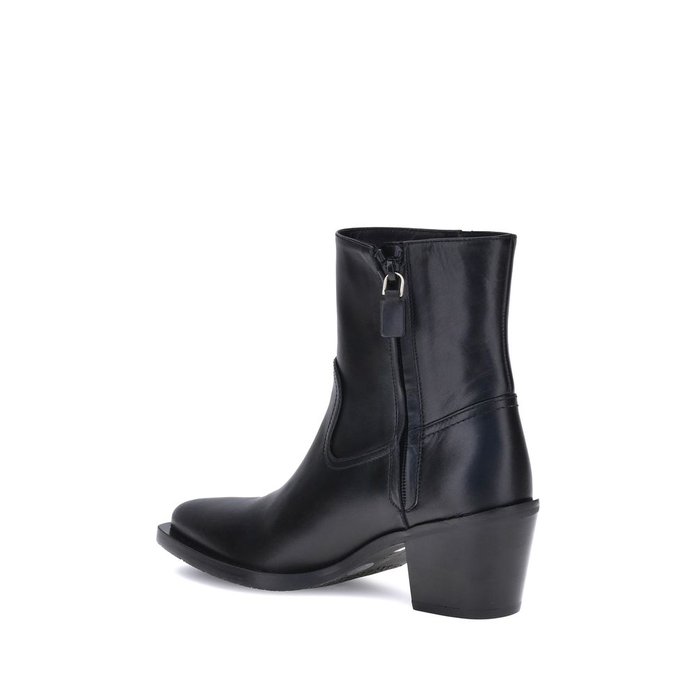 Black Calf Leather Bos Taurus Ankle Boots Shoes Stuart Weitzman