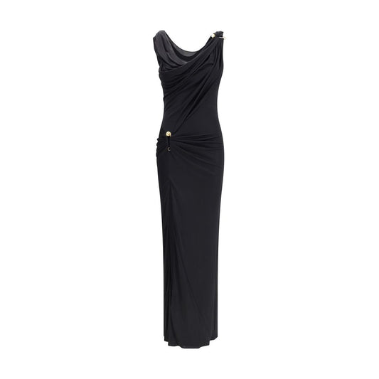 Black Viscose Casual Dress Dress Versace