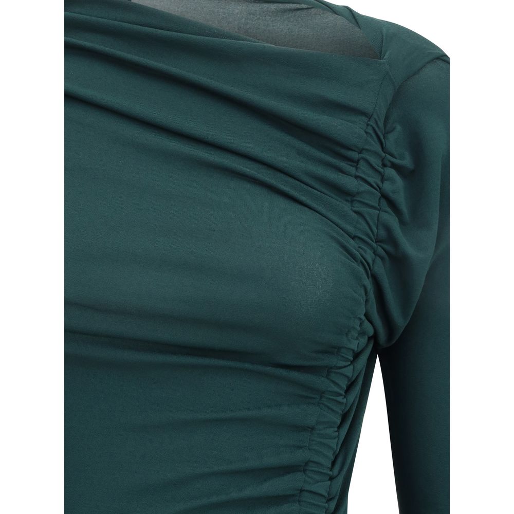 Green Viscose Casual Dress Dress Ferragamo