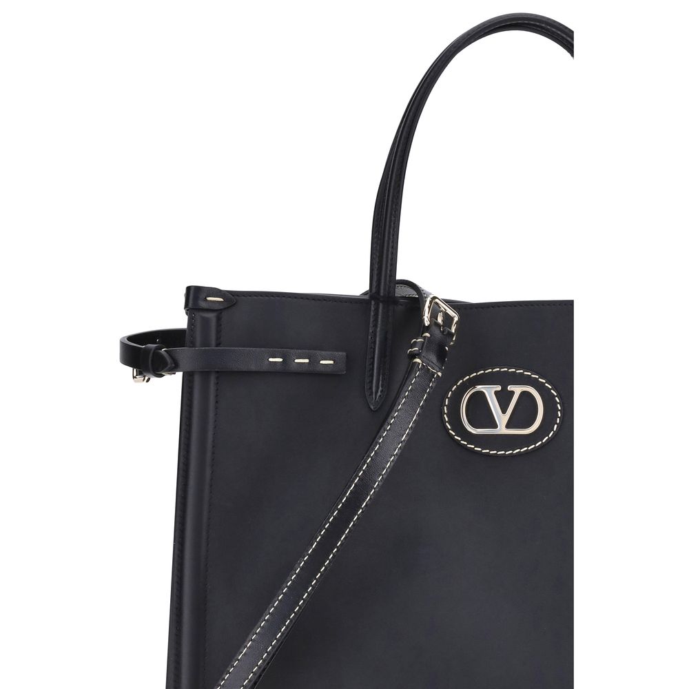Black Calf Leather Bos Taurus Shoulder Bag Bags Valentino Garavani