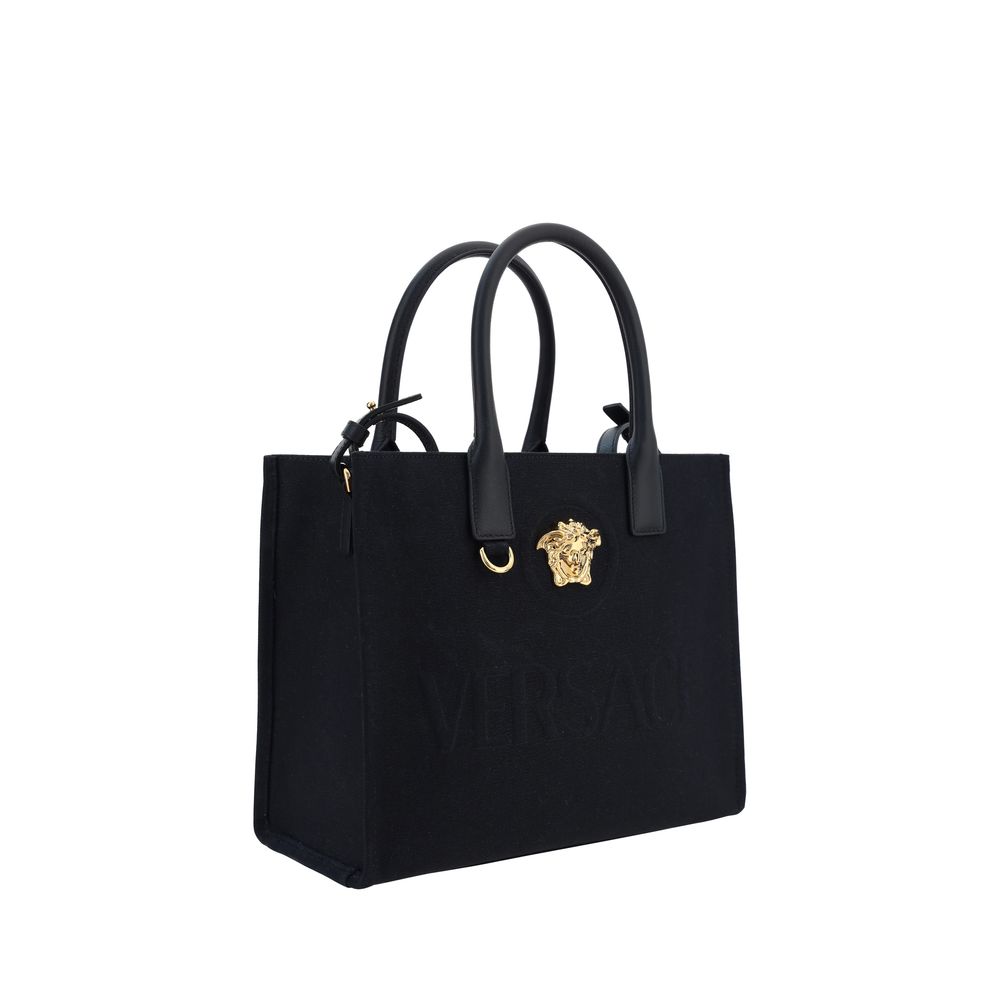 Black Cotton Shoulder Bag Bags Versace