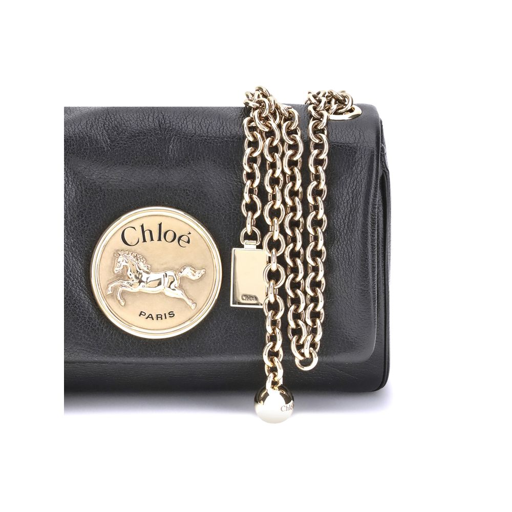Black Calf Leather Bos Taurus Shoulder Bag Bags Chloé