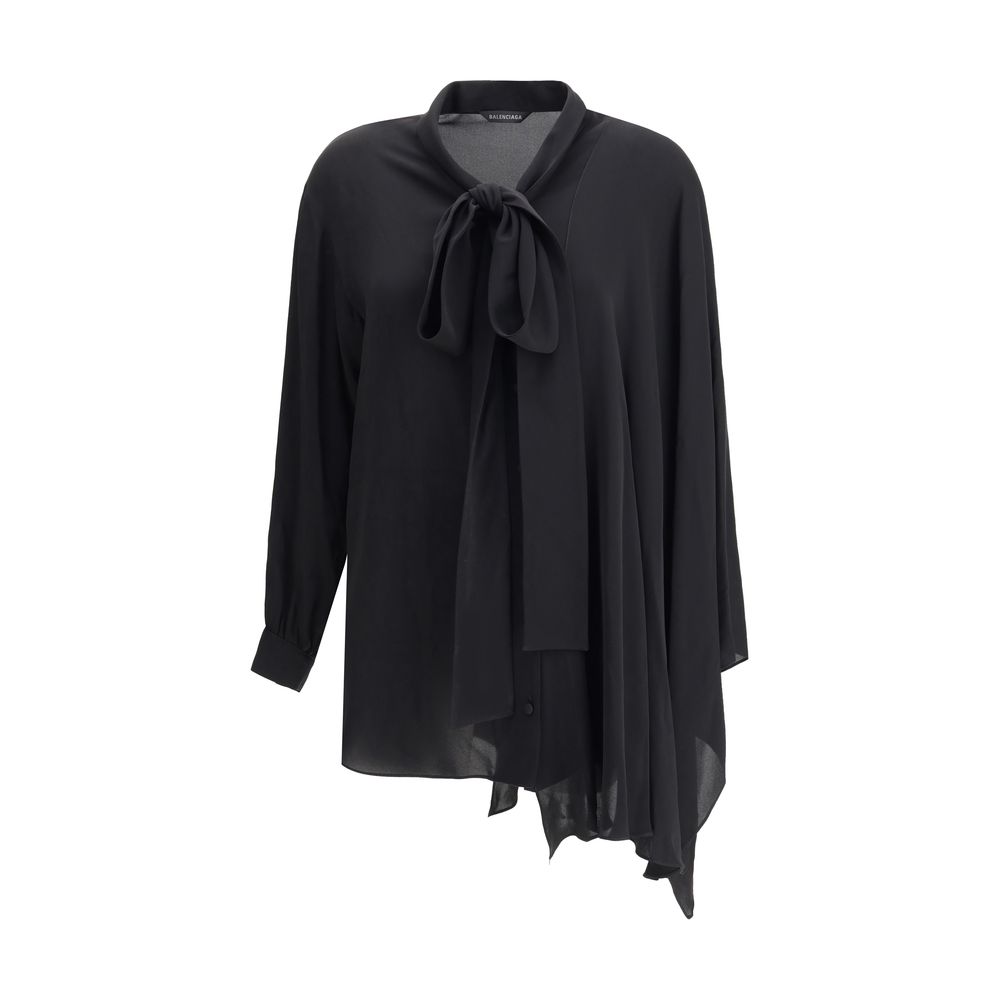 Black Silk Blouse Blouses Balenciaga