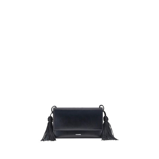 Black Calf Leather Bos Taurus Shoulder Bag Bags Jil Sander