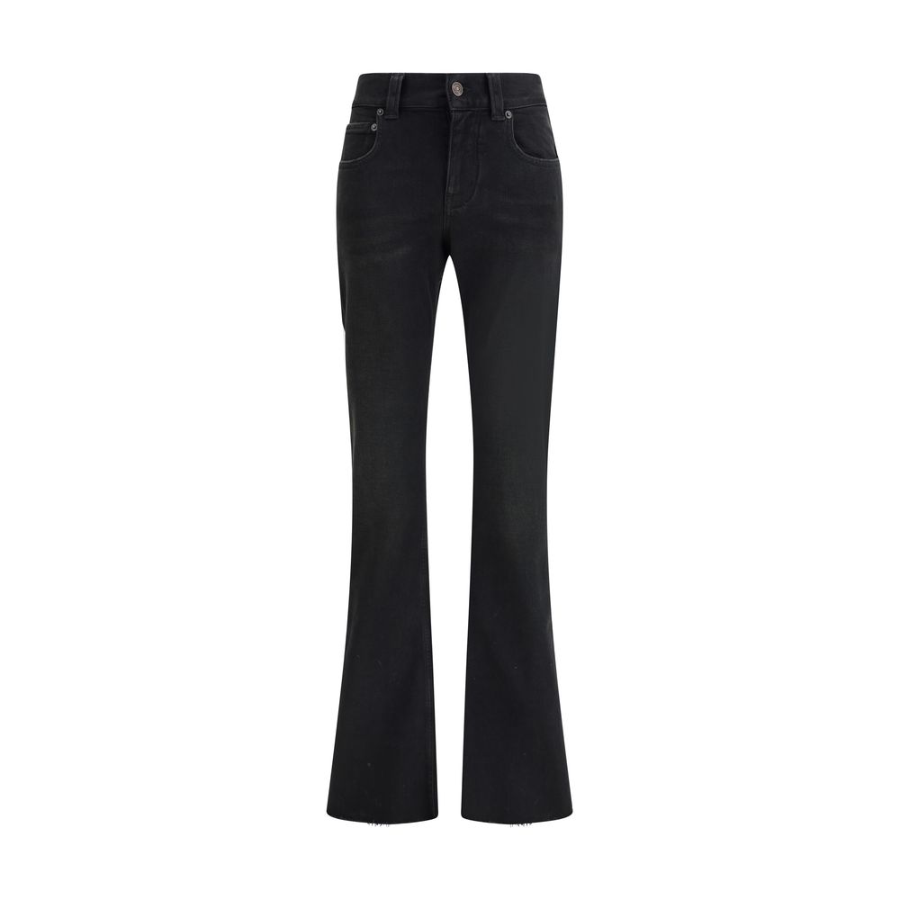Black Cotton Bootcut Jeans Pants Balenciaga