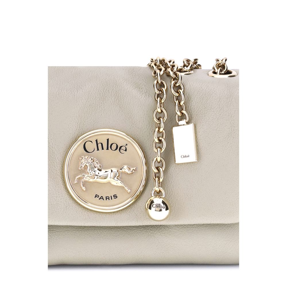 Beige Calf Leather Bos Taurus Shoulder Bag Bags Chloé