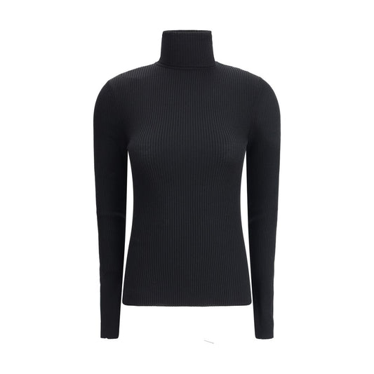 Black Fleece Wool Turtleneck Knitwear Wolford