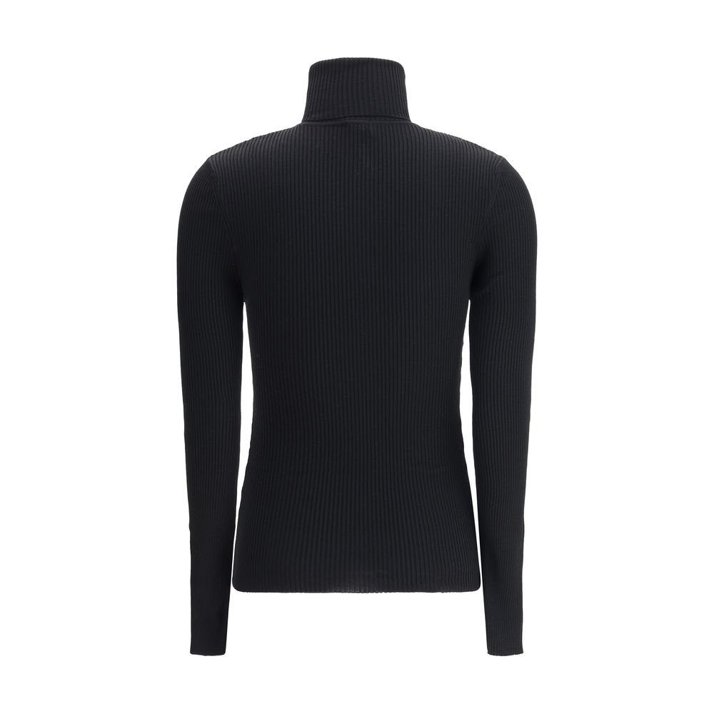 Black Fleece Wool Turtleneck Knitwear Wolford