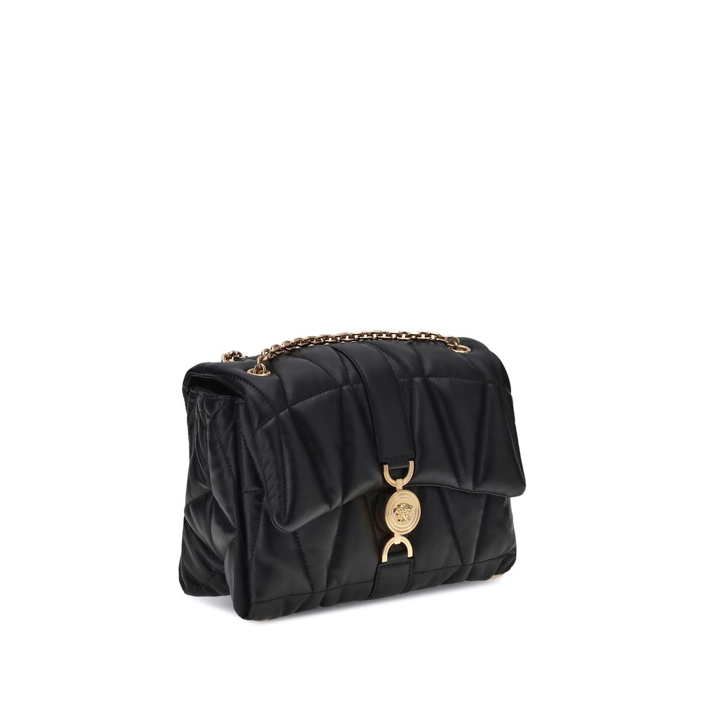 Black Calf Leather Bos Taurus Shoulder Bag Bags Versace