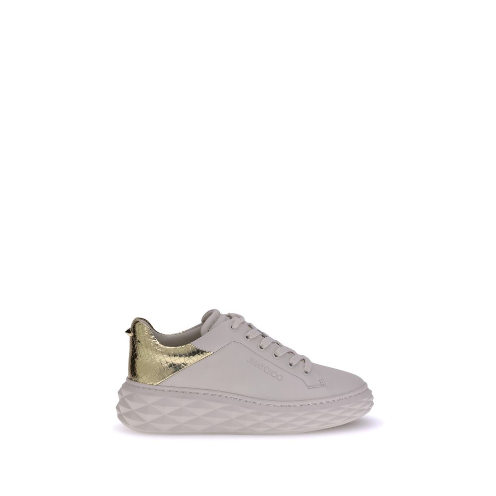 White Calf Leather Bos Taurus Chunky Sneakers Shoes Jimmy Choo